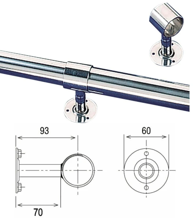 Poręcz Basenowa Fx-14 Modułowa Stal 316 5