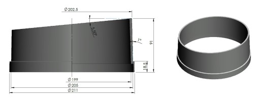 Podwyższenie Do Skimmerów Basenowych Euro Fi 20cm 1