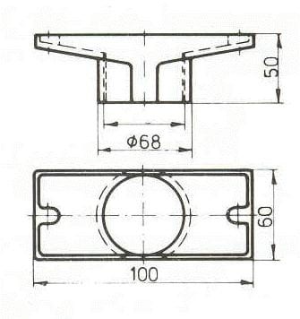 Odpływ Rynnowy Prostokątny Brąz Do Basenów Ceramicznych 1