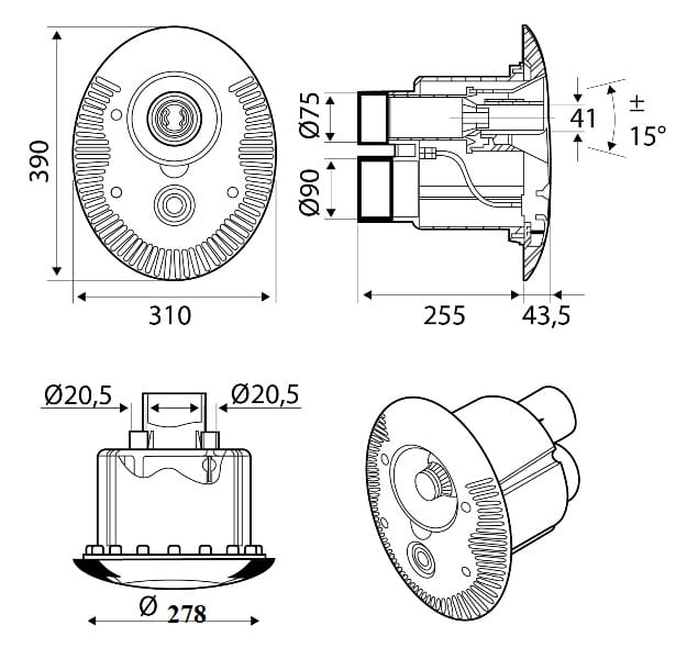 Przeciwprąd Masaż Do Basenu Tender 40-95m3/h 6