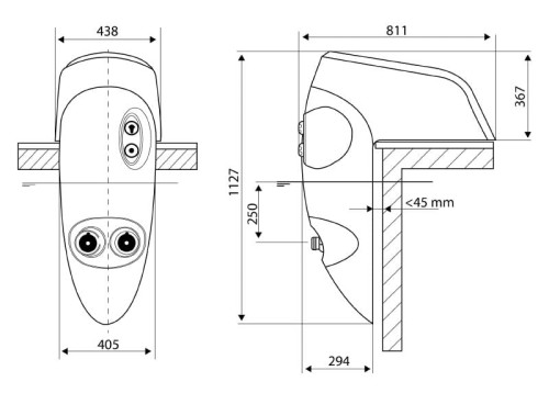 Masaż Przeciwprąd Zawieszany Badu Jet Stella 75m3/h 230V Oświetlenie 1