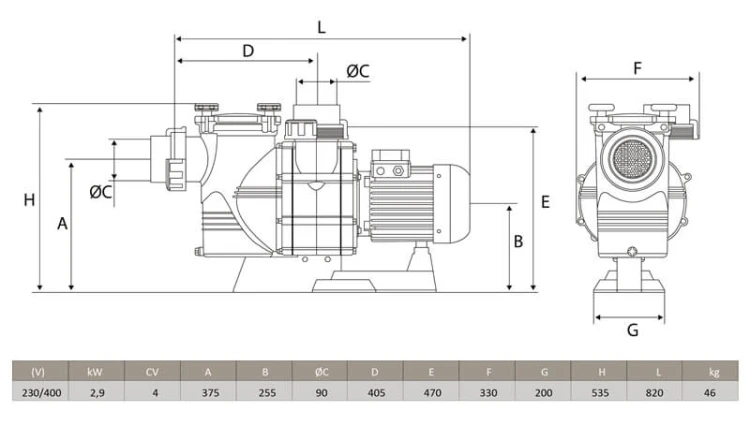 Pompa Basenowa ATLAS 75-150m3/H 3