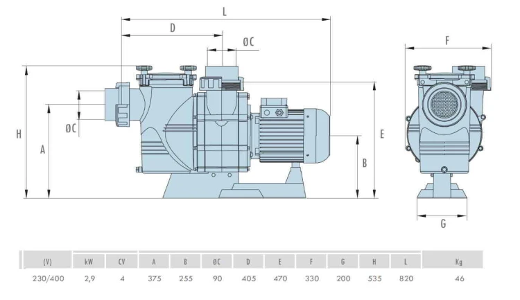 Pompa Basenowa ATLAS 75-150m3/H 4