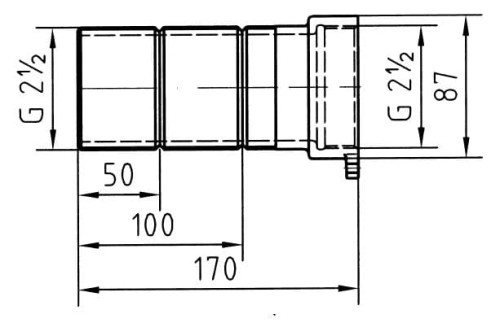 Masaż Z Brązu Tajfun Jet / Duo Jet - Przedłużenie Proste 17cm 2