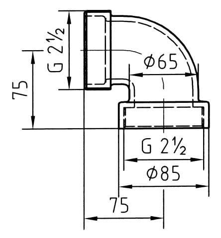 Masaż Z Brązu Tajfun Jet / Duo Jet - Przedłużenie Kątowe 90st 2