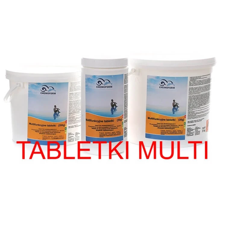 Tabletki Multifunkcyjne Chlor Do Basenu Multichlor 20g 200g 3