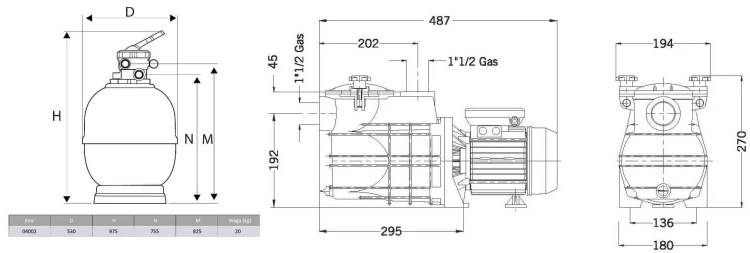 Filtr Do Basenu Z Pompą - Zestaw Syrius Top 2 25