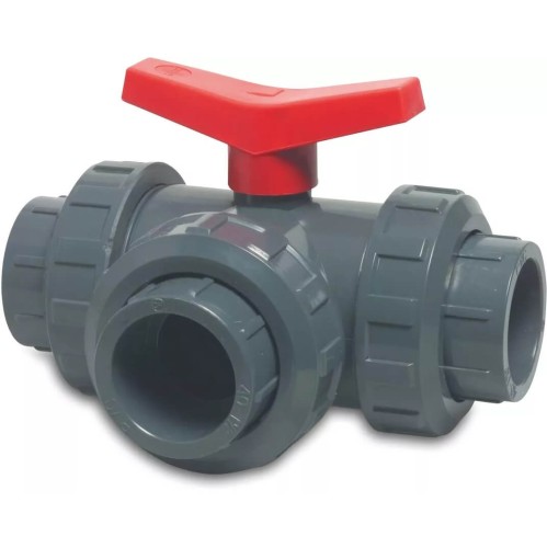 Zawór Kulowy Trójdrożny "L" Kw/Kw/Kw 1