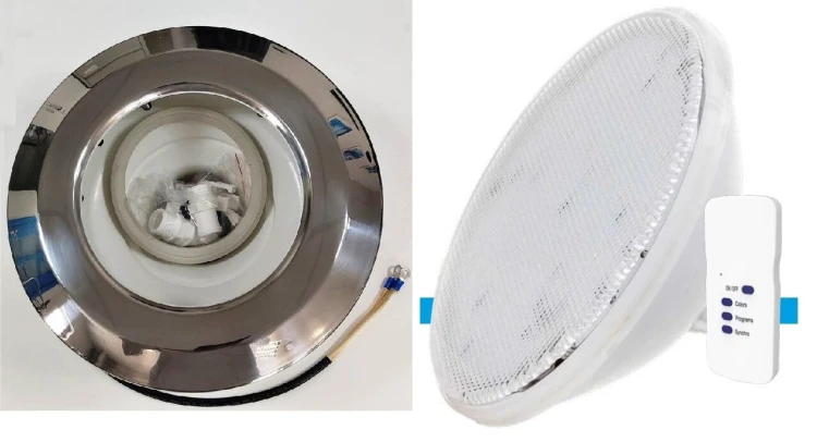 Lampa Basenowa Stalowa Ramka Led 12v 21