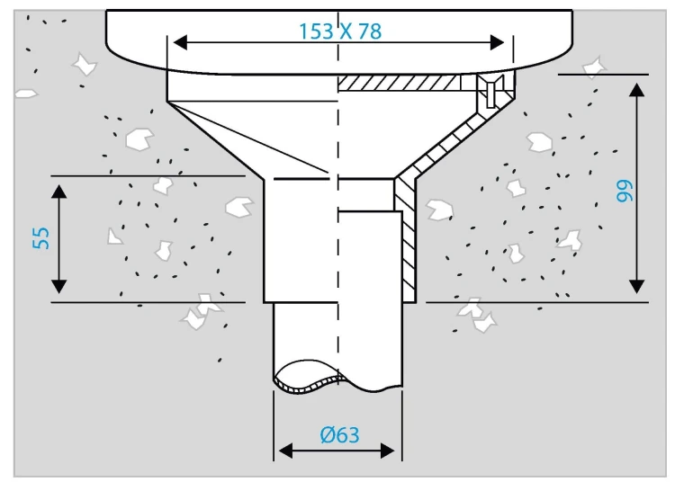 Odpływ Rynnowy Prostokątny Z Tworzywa 1