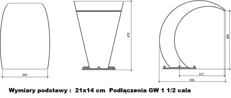 Wylewka Basenowa Tebas Minibali Matowa / Połysk 5