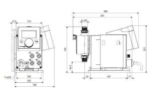 Pompka Dozująca Membranowa Grundfoss DDA AR-PVC/T/C-F 1