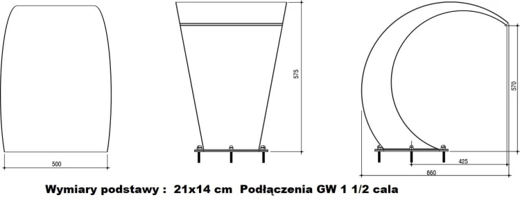 Wylewka Basenowa Tebas Bali Stal 316 Połysk 2