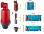 Kinetyczno-Automatyczny Zawór Odpowietrzający 1" 2" Do Instalacji Basenowych 5