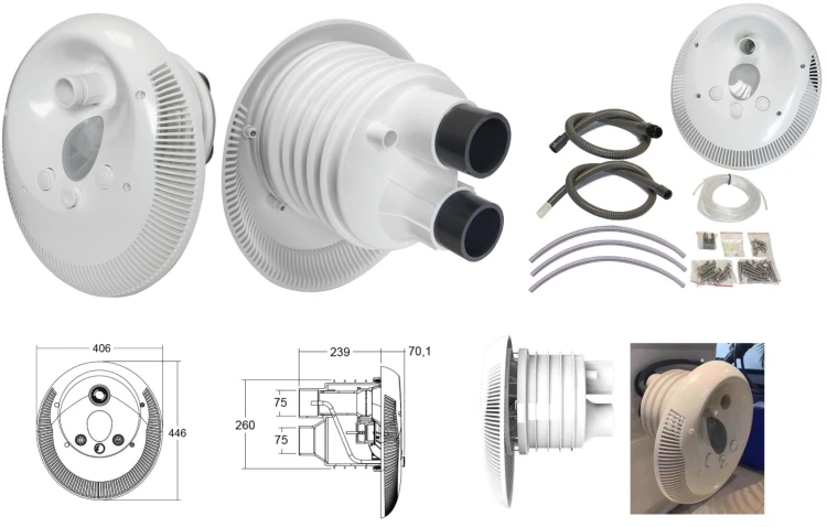 Przeciwprąd Basenowy PulsarJet Led RGB 70-99m3/h 6