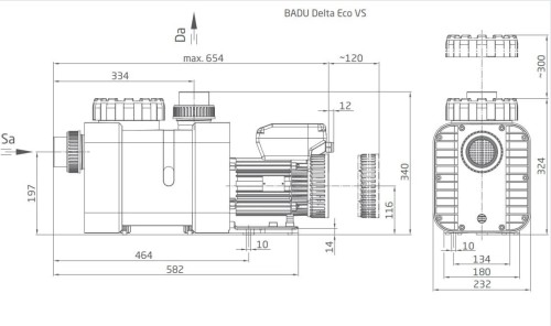 Pompa Basenowa Speck Badu Delta Eco VS 38 M3/H 30-150 M3 3