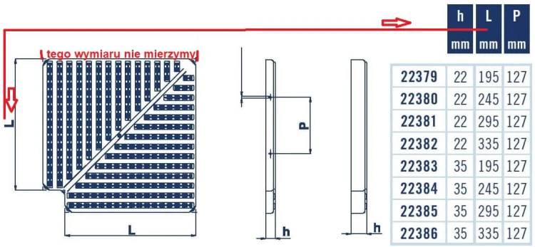 Narożnik Kratki Basenowej 90 Stopni Różne Rozmiary 3