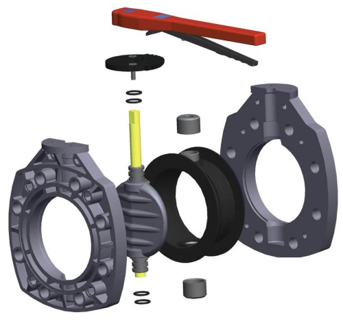 Zawór Klapowy Motylowy Przepustnica Pvc Cepex Classic 2