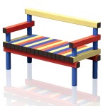 Ławka Dla Dzieci Z Tworzywa Z Oparciem 1
