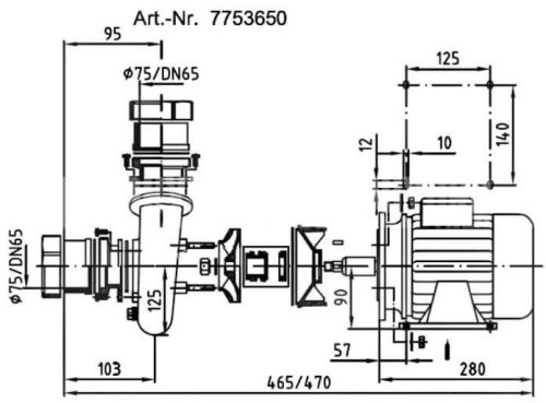 Pompa Do Masaży Basenowych Z Brązu Tajfun Fitstar 63m3/H 1