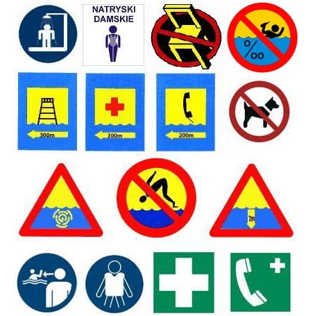 Znaki Basenowe Kąpieliskowe Ustawowe Lub Modyfikowane 1