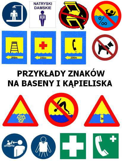 Znaki Basenowe Kąpieliskowe Ustawowe Lub Modyfikowane 2