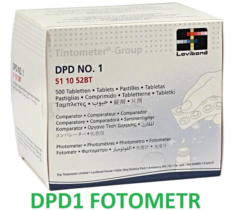 Tabletki Dpd1 Lovibond Chlor Wolny Fotometr 5