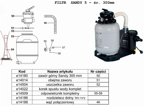 Części Zamienne Filtra Do Basenu Sandy 300 2