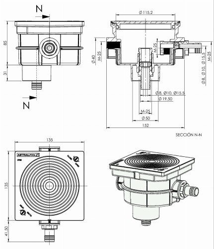 Puszka Połączeń Elektrycznych Do Lamp Basenowych Premium 5