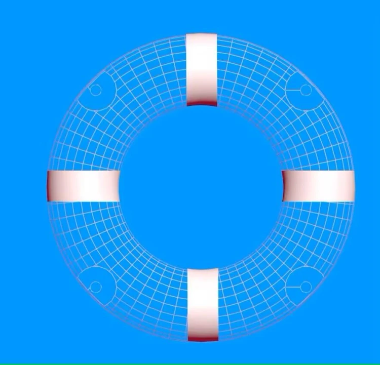 Koło Ratownicze EC-MED SOLAS 72cm 2,5kg Atest Pływalnie Kąpieliska Morze 2
