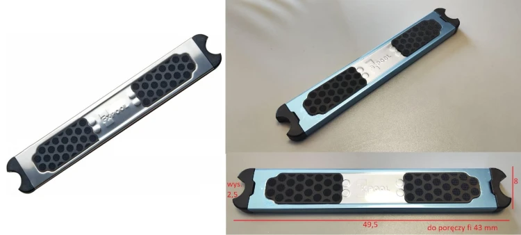 stopień do drabinki basenowej stalowy Flexipool z nakładkami gumowymi bez śrub bhe49600F stal 304