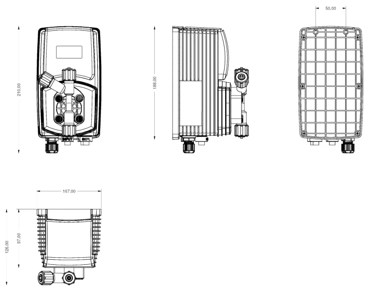 Pompki Dozujące Membranowe Emec VCL Chlor pH Koagulant 4