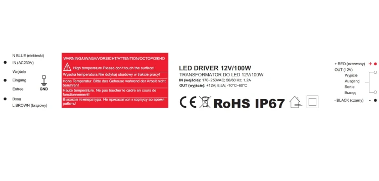 Transformator Do Żarówek Basenowych Led 100w 2