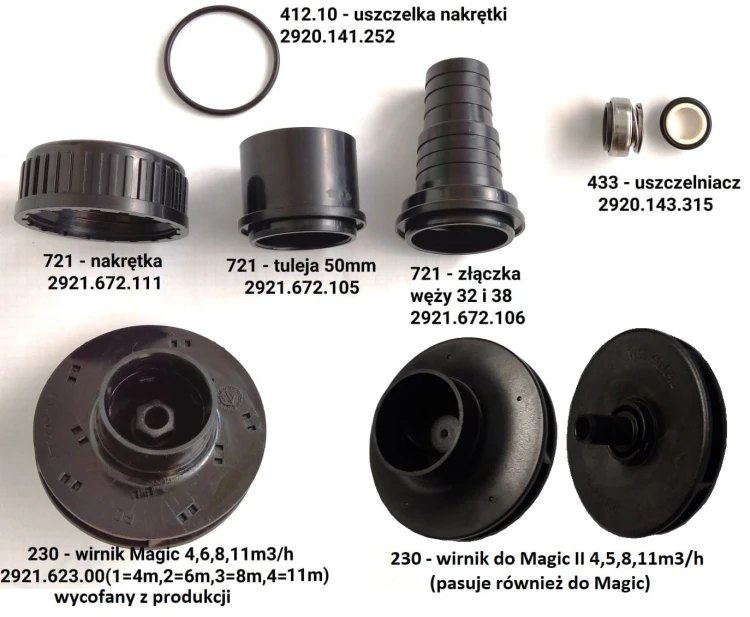 Pompa Basenowa Speck Badu Magic Części Zamienne 4