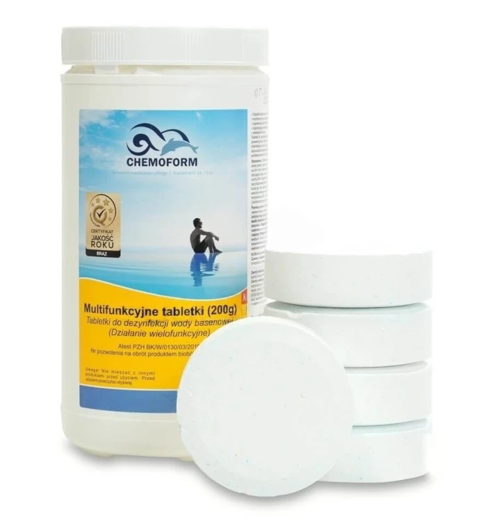 Tabletki Multifunkcyjne Chlor Do Basenu Multichlor 20g 200g 8
