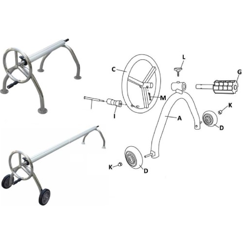 Części Do Rolek Basenowych Zwijających Tebas 3