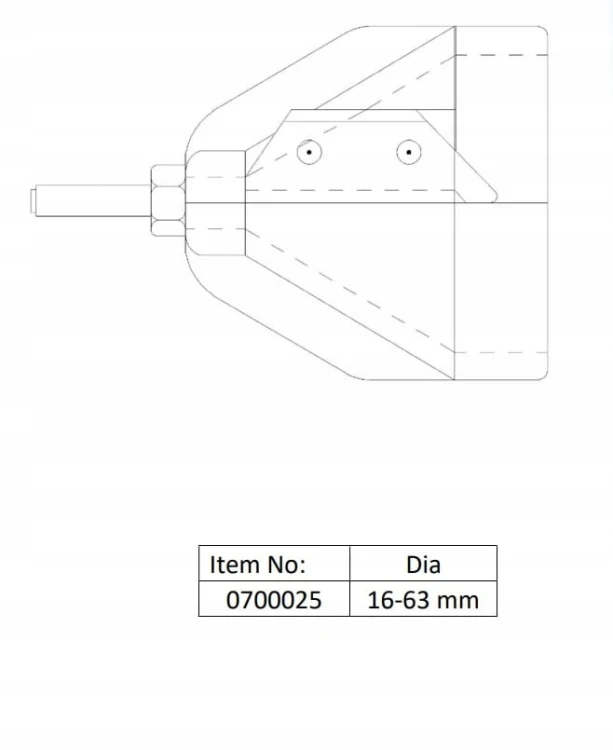 Fazownik Do Rur Węży PVC PE PP Ręczny 16-63mm 1