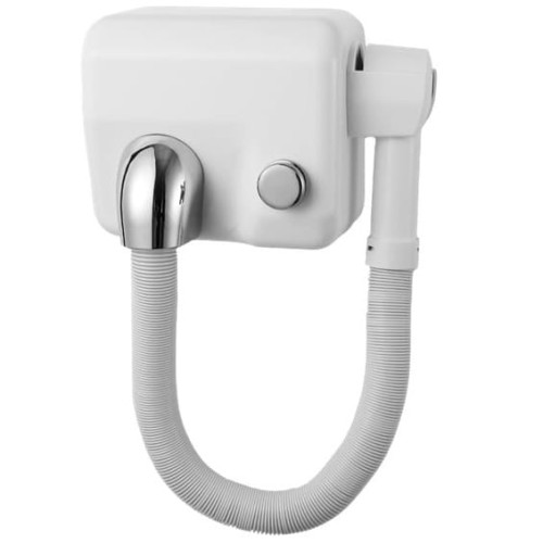 Suszarka Basenowa Do Włosów Z Wężem Metal Biała Srebrna Czarna 1