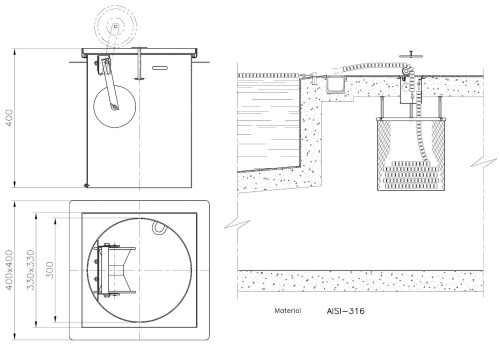 System Przechowywania Lin Basenowych Pod Posadzką 7