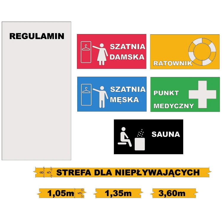 Tabliczki Piktogramy Oznaczenia Basenowe 3