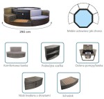 Netspa Octopus Solidne Spa Ogrodowe Masaż Meble 15
