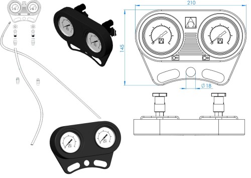 Panel Manometrów Pomiaru Cisnienia Astralpool 2