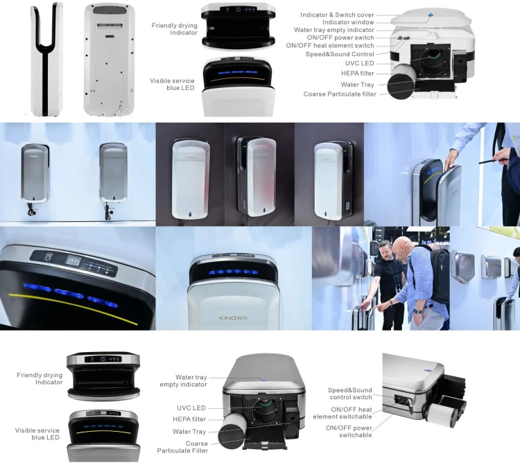 Suszarka Kieszeniowa Do Rąk Jet Biała Srebrna Czarna 1