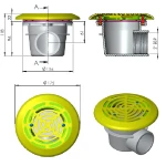 Odpływ Spust Denny Do Basenu Euro Mini Wysokość 10 Cm1