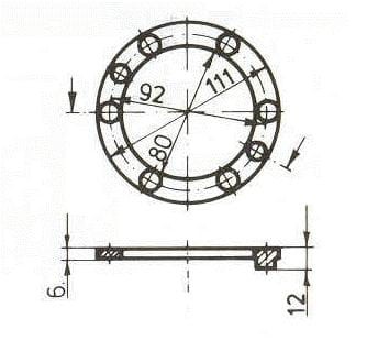 Kołnierz Z Uszczelką Do Odpływu Dennego Z Brązu 2