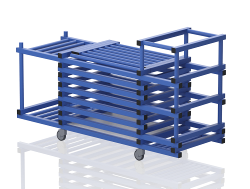 Wózek Basenowy Na Sprzęt I Makarony Z Dwiema Półkami 2