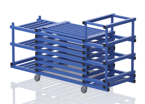 Wózek Basenowy Na Sprzęt I Makarony Z Trzema Półkami 1