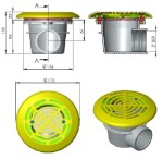 Odpływ Spust Denny Do Basenu Euro Mini Wysokość 10 Cm 1
