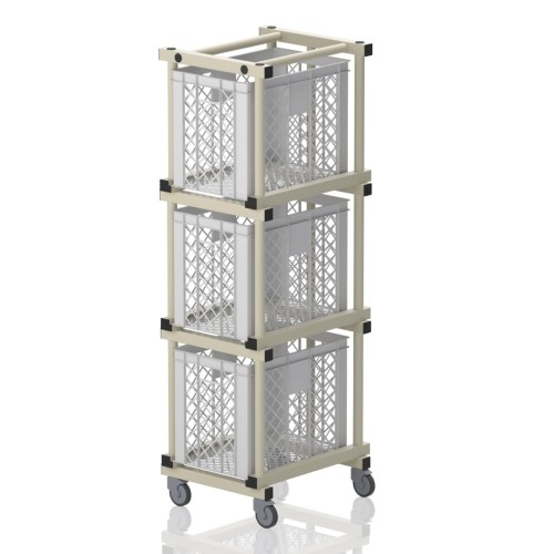 Wózek Basenowy Na Trzy Kosze Lub Skrzynki 1