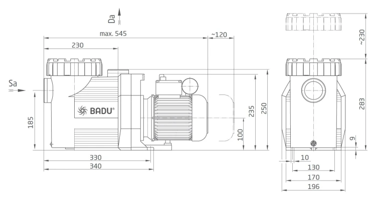Pompa Basenowa Speck Badu Prime "90" 7-48 M3/H 30-210 M3 8